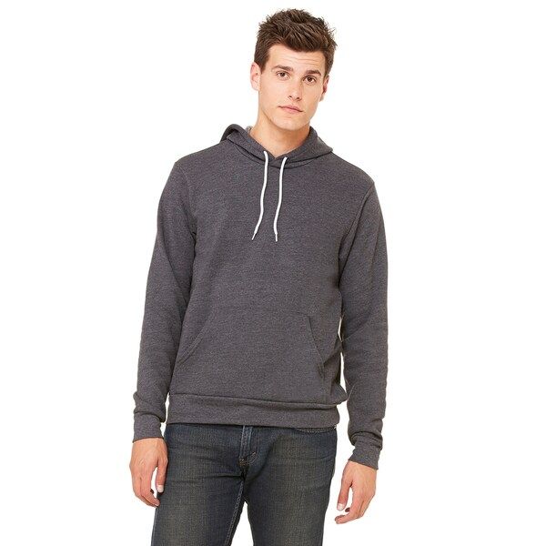 Unisex Big and Tall Poly-Cotton Fleece Pullover Dark Grey Heather Hoodie | Bed Bath & Beyond