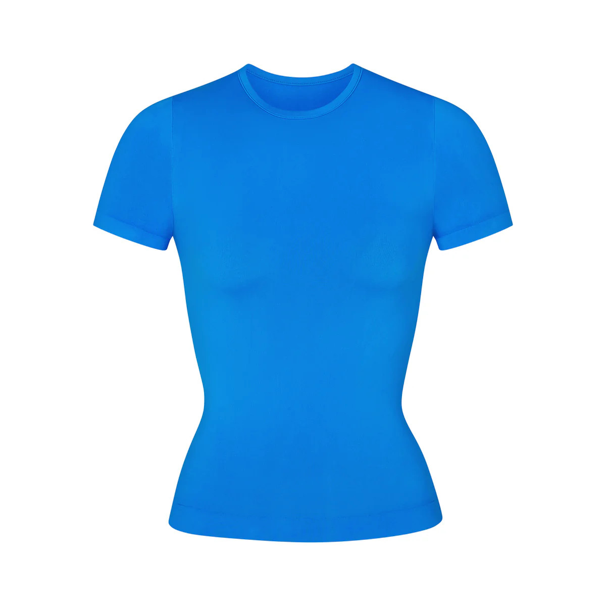 SOFT SMOOTHING SEAMLESS T-SHIRT | AZUL | SKIMS (US)