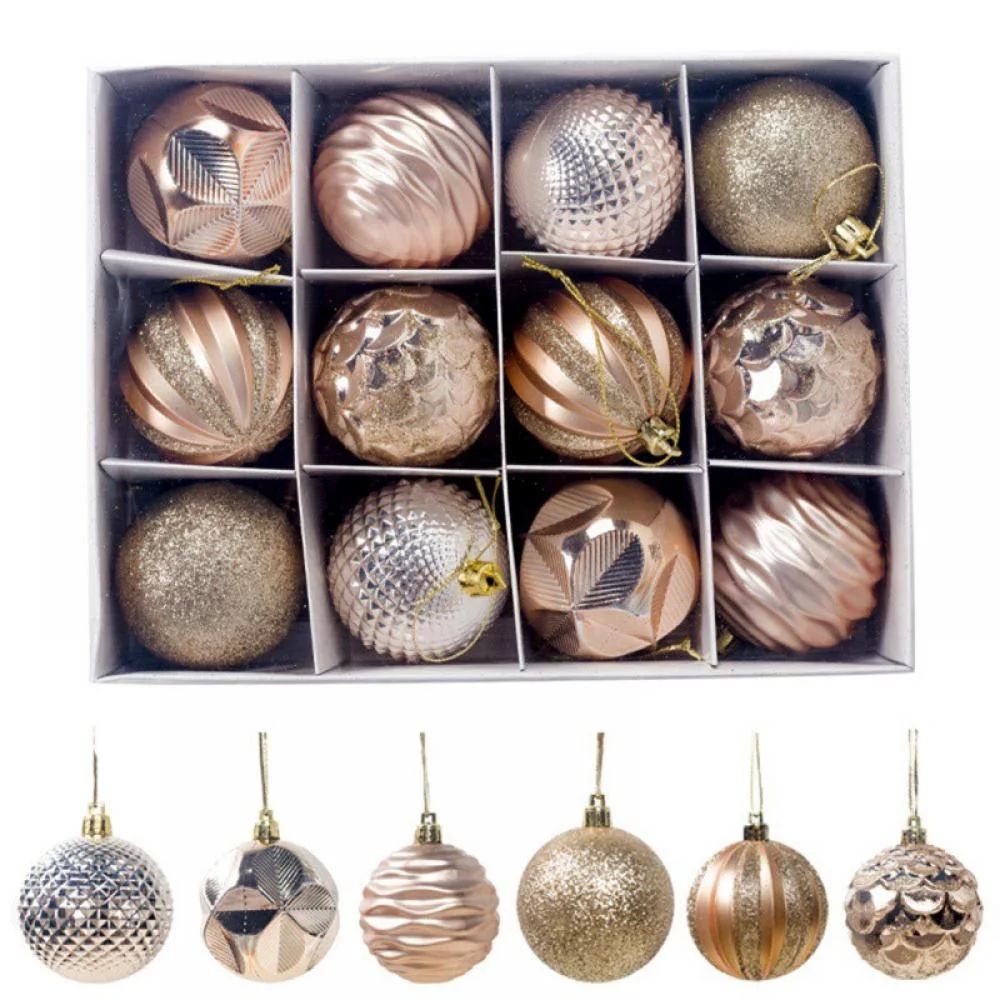 12Pcs/set Christmas Balls Ornaments for Xmas Tree, Christmas Tree Decorations Perfect Hanging Bal... | Walmart (US)