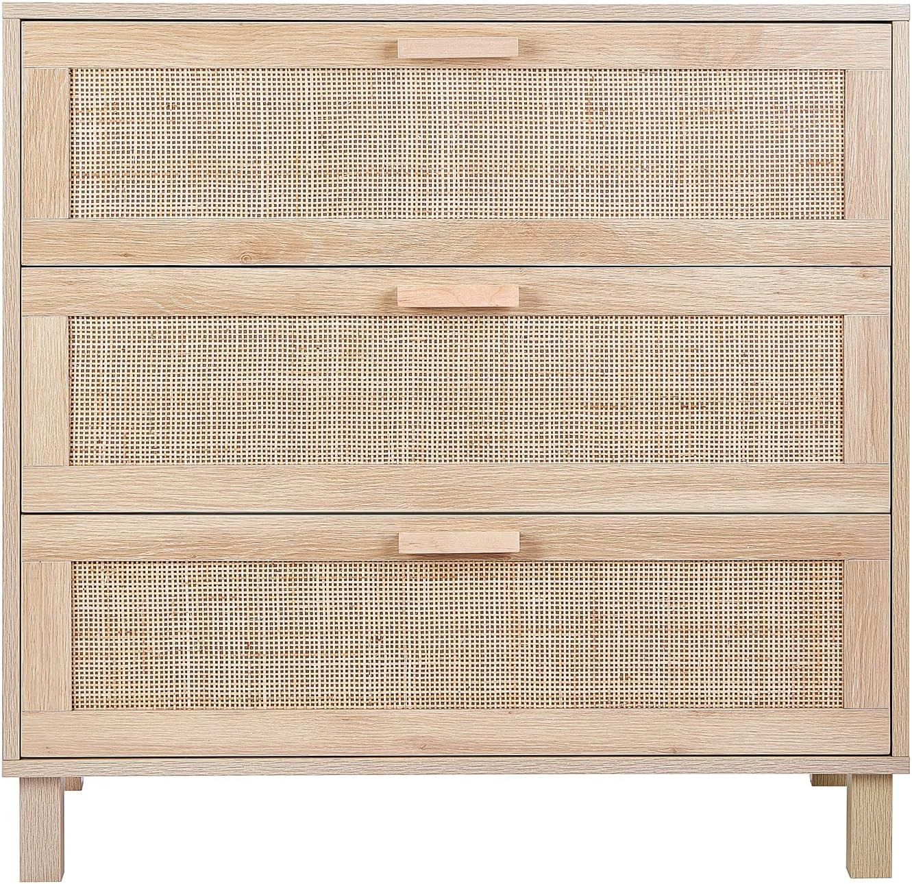 CREATIVELAND 3 Drawer Dresser,Hamilton Rattan Chest of Drawers End Cabinets Storage Corner Bedsid... | Amazon (US)