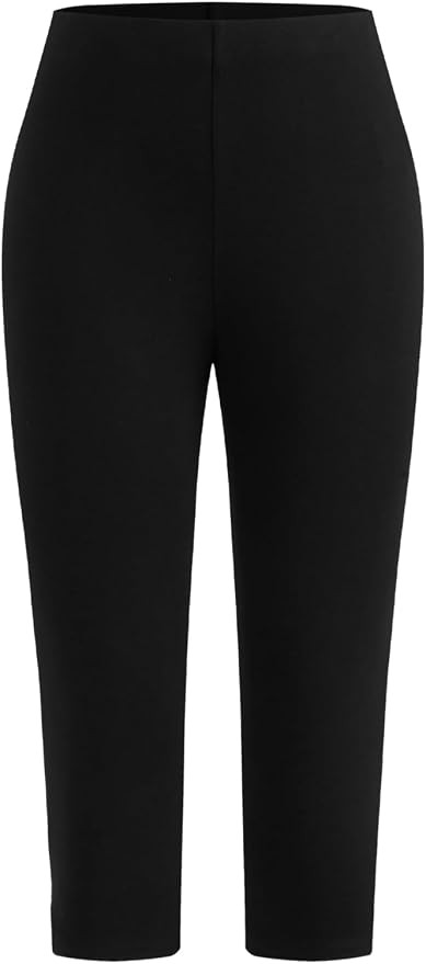CIDER Womens Polka Dot Stretch Capri Leggings Slim Fit | Amazon (US)