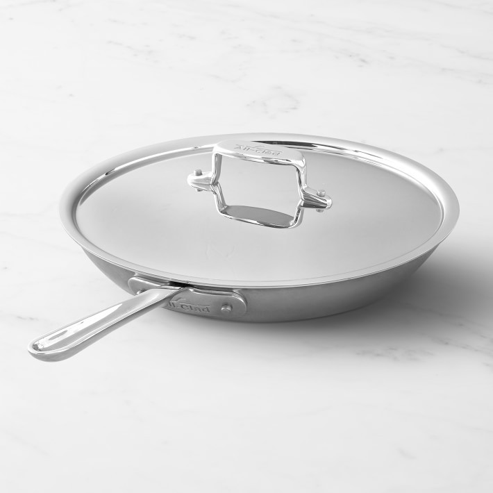 All-Clad D5® Stainless-Steel Nonstick Covered Fry Pan | Williams-Sonoma