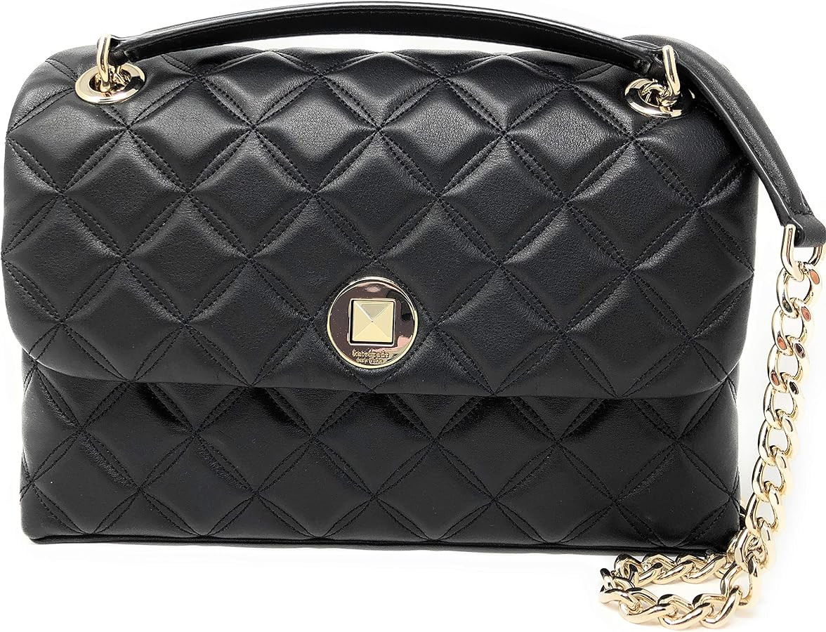 Kate Spade New York Natalia Medium Flap Cossbody/Shoulder Bag - Black | Amazon (US)