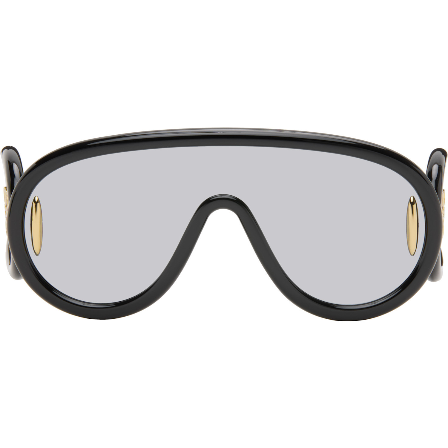 LOEWE Black Wave Mask Sunglasses | SSENSE