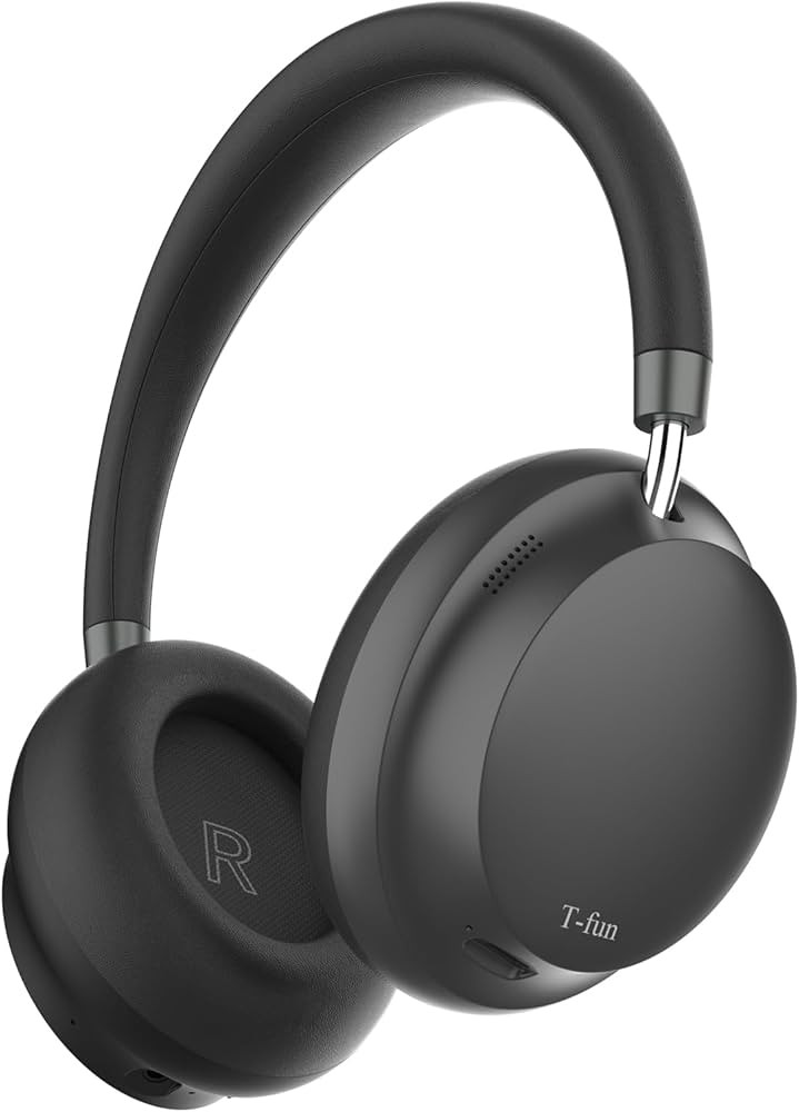 T-fun NC45 Active Noise Cancelling Headphones, Comfortable Wireless Over Ear Headphones with Mic,... | Amazon (US)