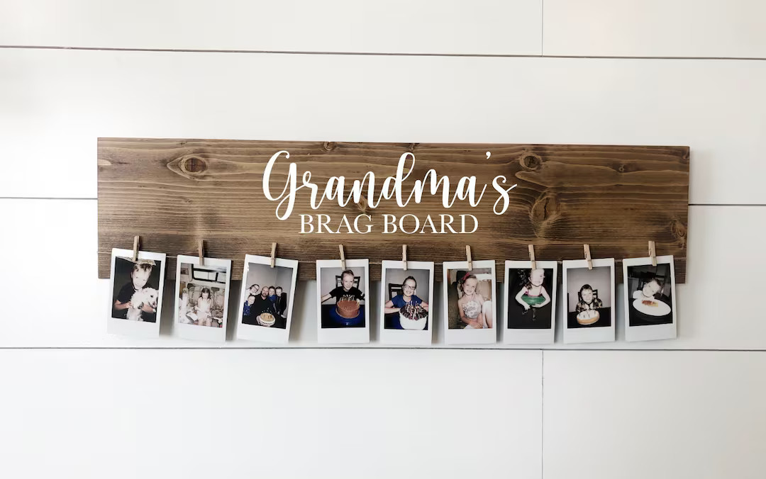 Brag Board | Personalized Brag Board | Grandparent Gift | Mother's Day Gift | Picture Holder | Wo... | Etsy (US)