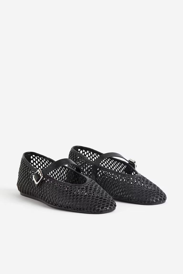 Geflochtene Ballerinas - Schwarz - Ladies | H&M AT | H&M (DE, AT, CH, NL, FI)