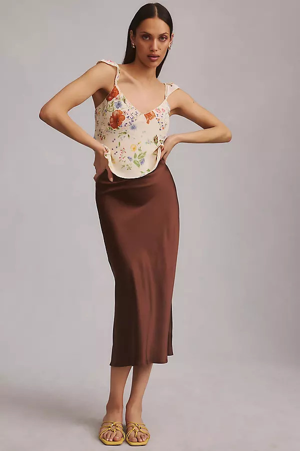 Reformation Pratt Silk Skirt | Anthropologie (US)