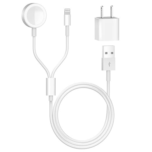 [Apple MFi Certified] 2 in 1 iPhone and Watch Charger 6.6 FT Fast iWatch Charging Cable with USB ... | Amazon (US)