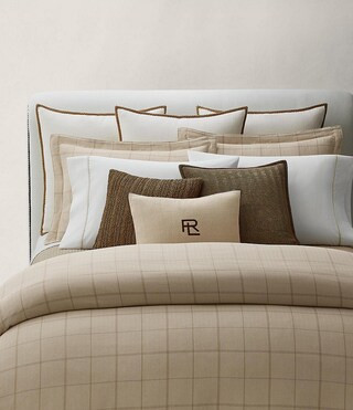Ralph Lauren Tyler Collection Windowpane Pattern Comforter - King | Dillard's