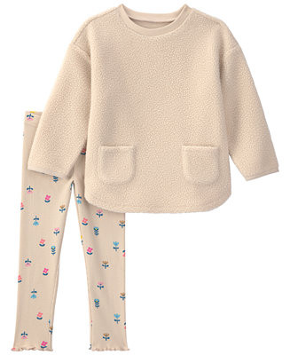 Toddler Girls' 2T-5T Long-Sleeve Floral-Print Top and Pant Set | Macy's