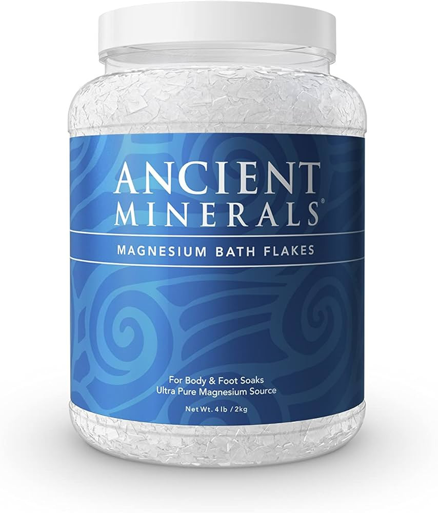Ancient Minerals Magnesium Bath Flakes - Bathing Alternative to Epsom Salt - Soak in Natural Salt... | Amazon (US)