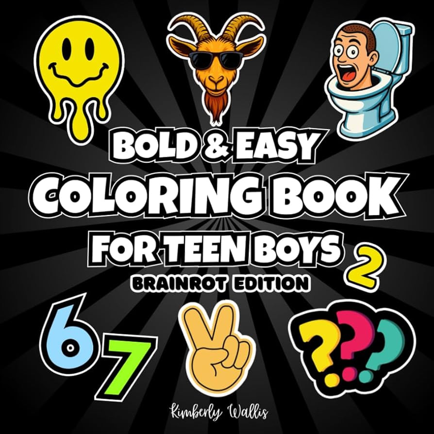 BOLD & EASY COLORING BOOK FOR TEEN BOYS 2: 30 funny illustrations for relaxation and stress relie... | Amazon (US)