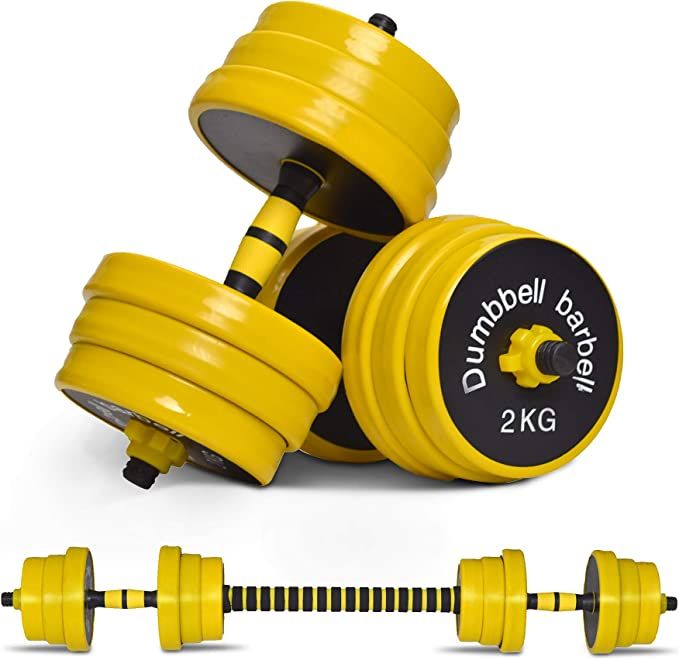 Nice C Dumbbell Set, Weights Adjustable Barbell Pair, Home Weights 2-in-1 set, 22-33-44-55-66-88 ... | Amazon (US)