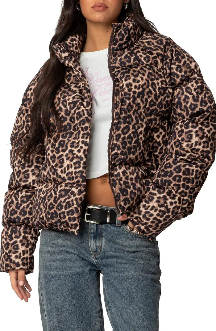 Dalya Leopard Print Puffer Jacket | Nordstrom