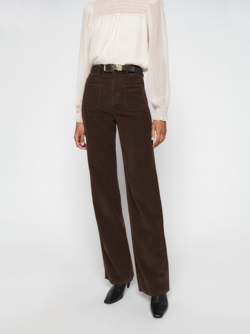 Alyssa High Rise Wide Leg Corduroy Pants | Reformation (Global)