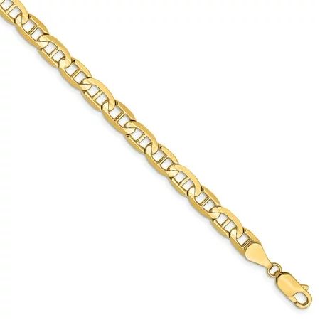 14K Yellow Gold bracelet Chain style Anchor 7 in 5.25 mm | Walmart (US)