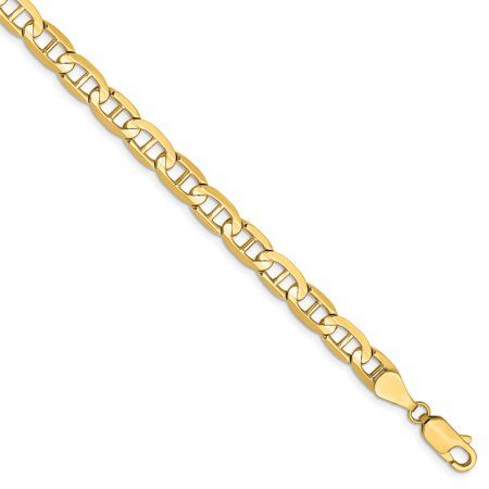 14K Yellow Gold bracelet Chain style Anchor 7 in 5.25 mm | Walmart (US)