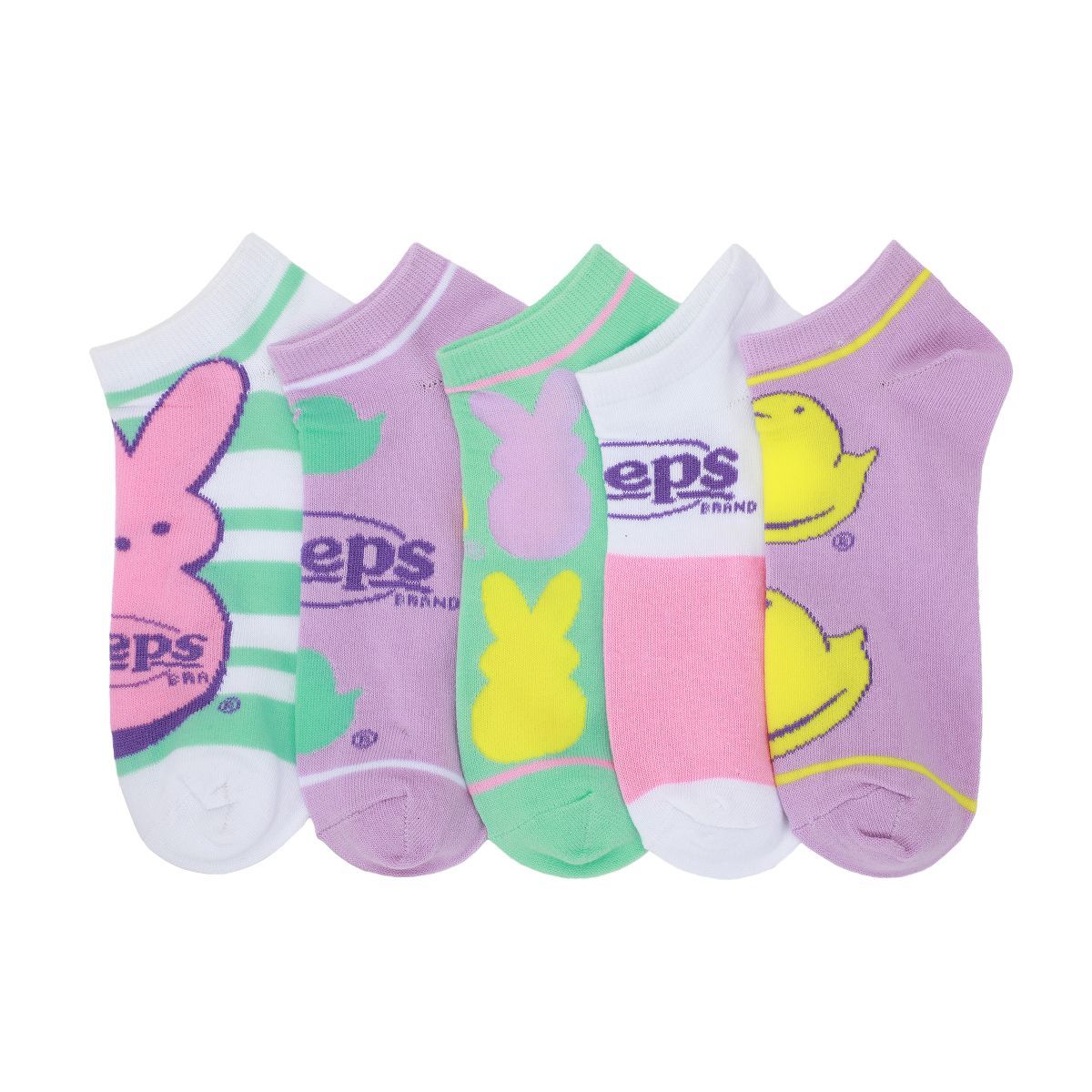 Peeps Marshmallow Chicks & Bunnie Women’s 5-Pair Ankle Socks | Target