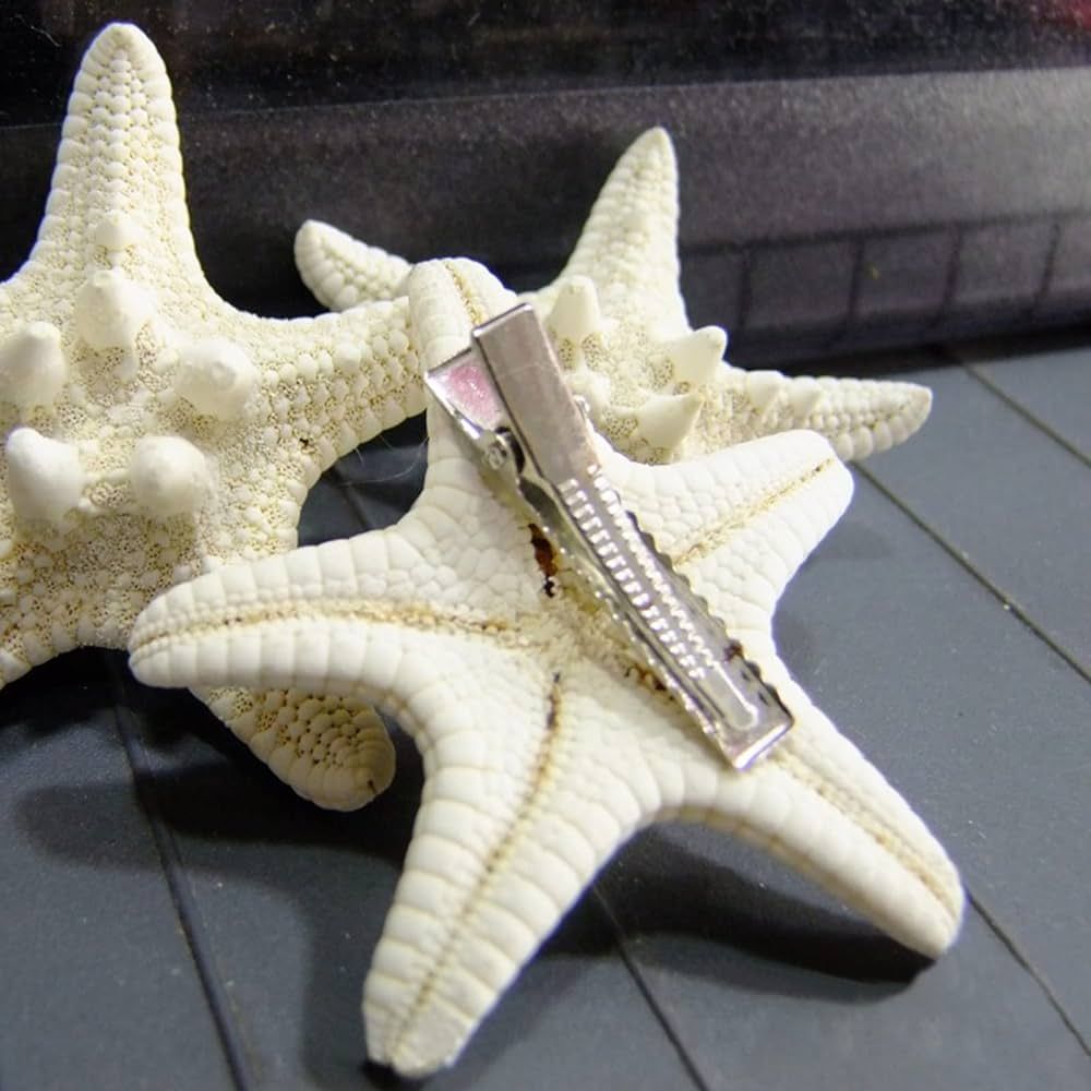 3Pcs Starfish Hair Clip Shell Crafts Ocean Style Beach Hairpin Mermaid Hairpin Women Girls Popula... | Amazon (US)