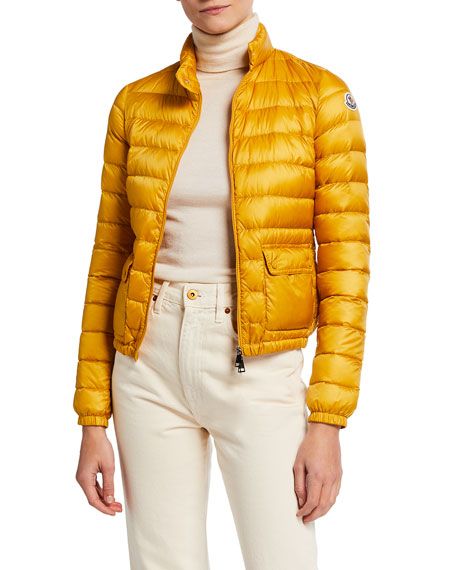 Moncler Lans Collared Down Jacket | Neiman Marcus