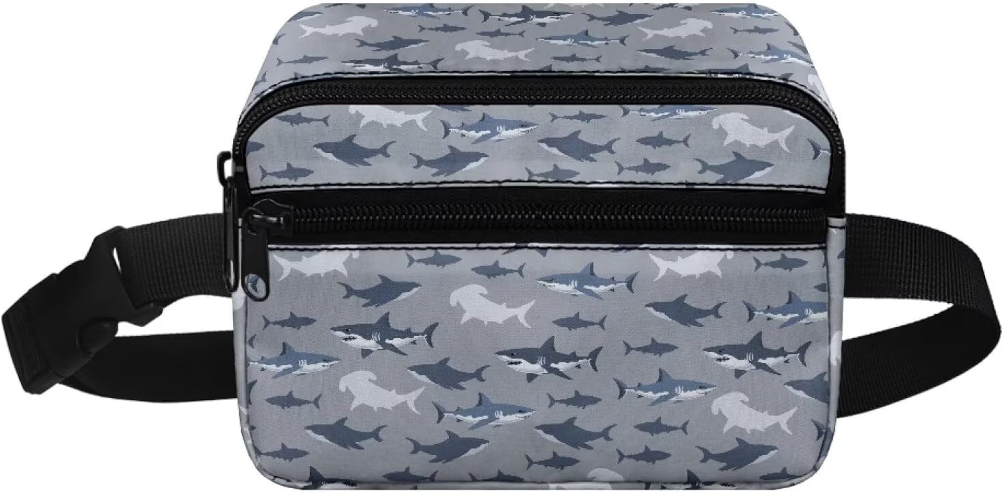 Cozeyat Grey Shark Kids Fanny Pack Boys Purse Bum Bag Cute Cartoon Wasit Bag Travel Belt Bag,Cros... | Amazon (US)