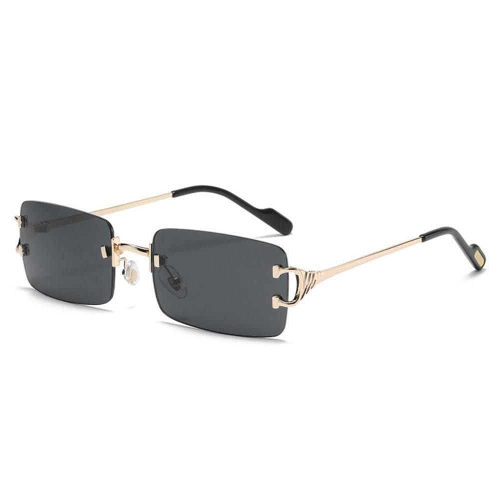 Rimless Rectangle Sunglasses for Women Fashion Frameless Square Glasses for Men Ultralight UV400 ... | Amazon (US)