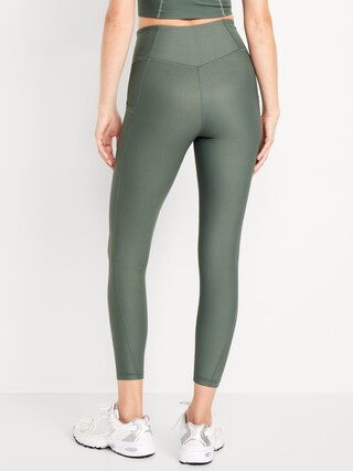 High-Waisted PowerSoft Rib Pocket Leggings | Old Navy (US)