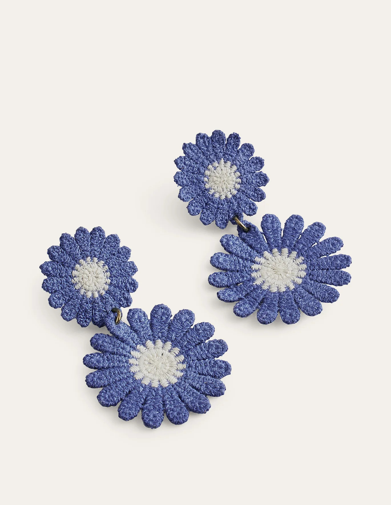 Floral Lace Earrings - Blue | Boden (US)