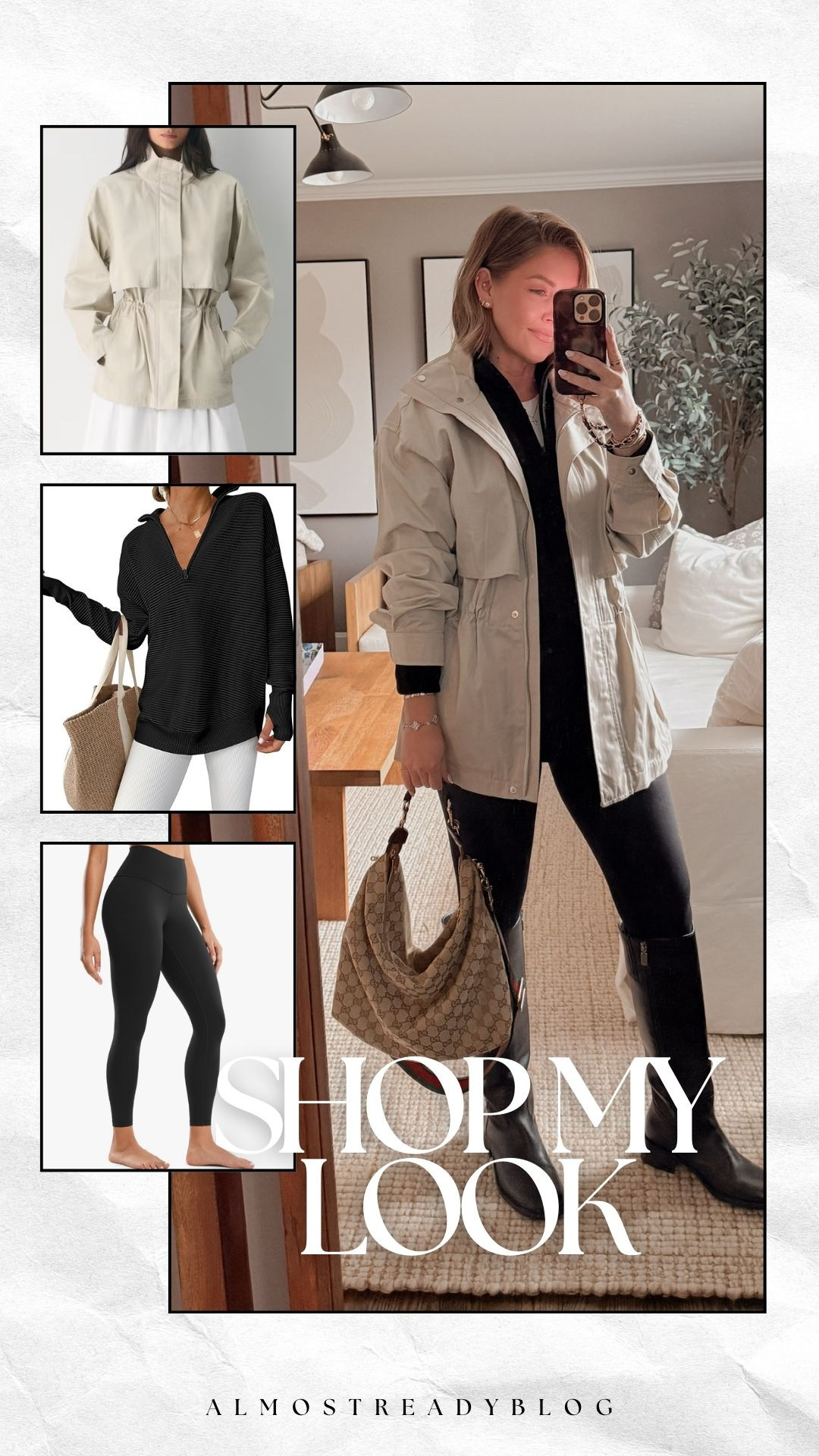 Shop my Look!! XS Jacket / Small Amazon Pullover / XS Leggings 🤍

new arrivals, spring fashion, activewear, rainy day outfit, ootd, amanda west, almostreadyblog 

 #LTKootd #LTKSeasonal #LTKPetite