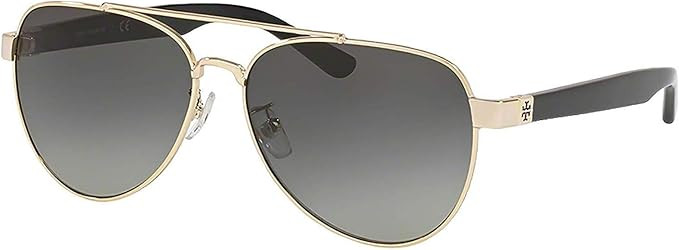 Tory Burch TY6070 Sunglasses 327111-57 -, Lt Grey Gradient TY6070-327111-57 | Amazon (US)