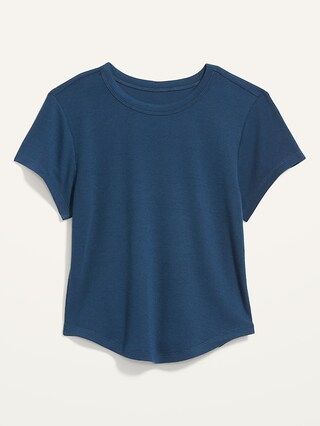 Short-Sleeve UltraLite Rib Cropped T-Shirt for Women | Old Navy (US)