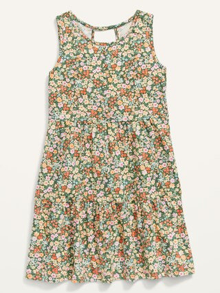 Sleeveless Tiered Slub-Knit Dress for Girls | Old Navy (US)