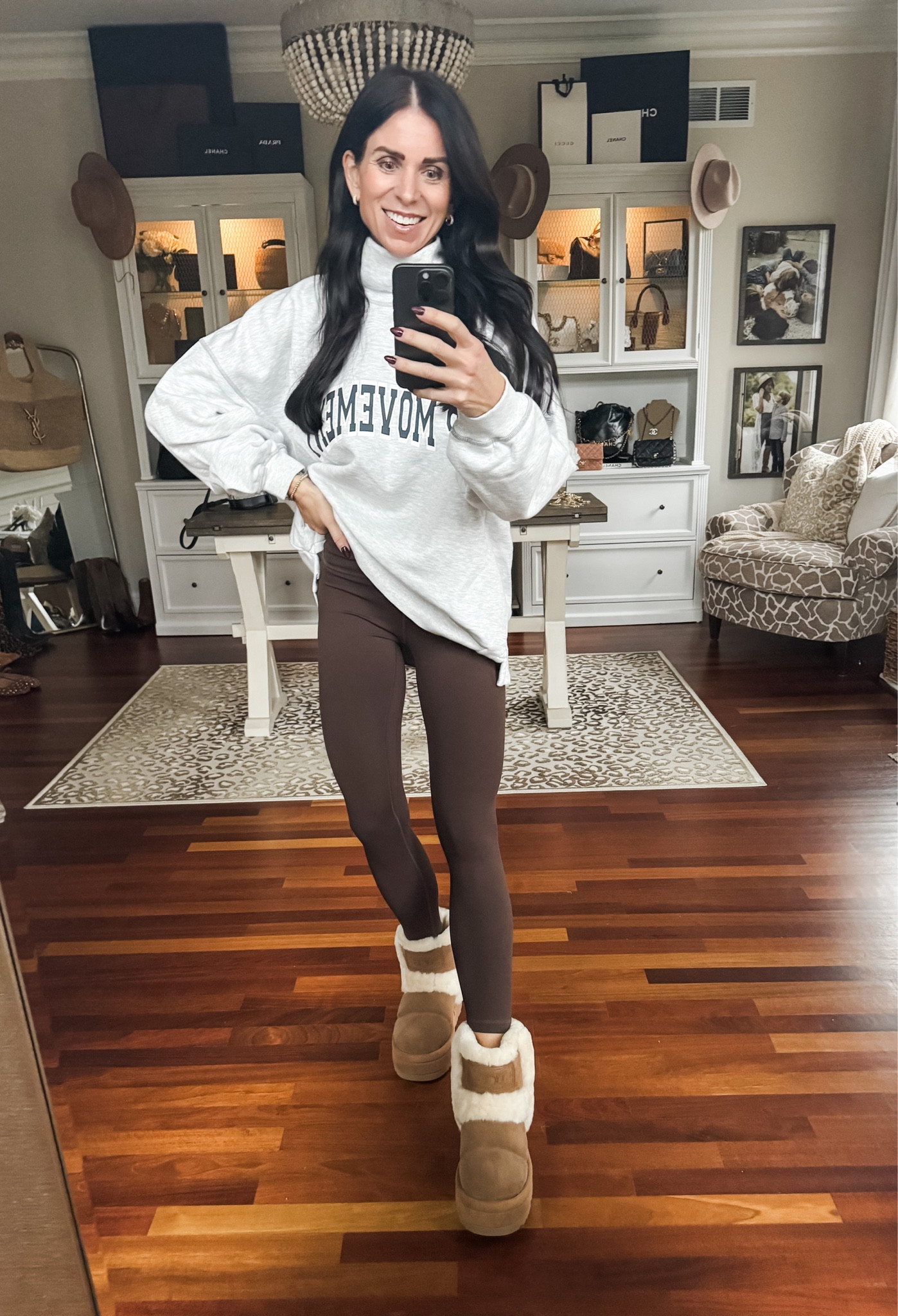 Small set and leggings
Uggs true to size 

#LTKGiftGuide #LTKActive #LTKShoeCrush