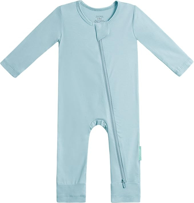 PurComfy Baby Long Sleeve Romper Jumpsuit, Premium Soft Rayon One Piece Pajamas Boy Girl 2-Way Zi... | Amazon (US)