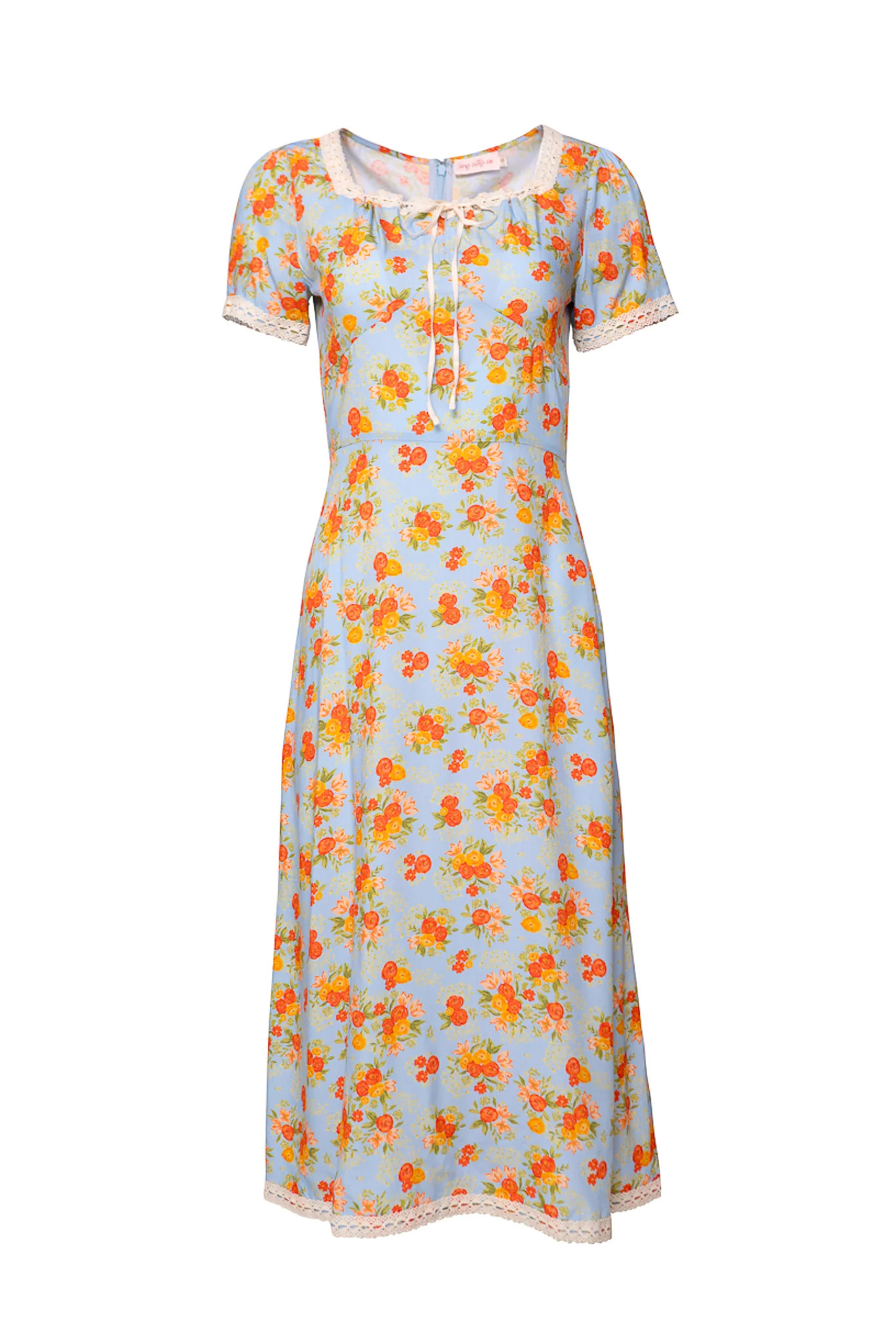 Libby Dress in Orange Floral | Ivy City Co