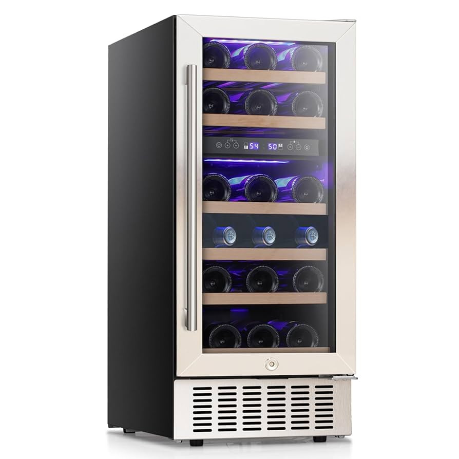 COWSAR 28 Bottle Wine Fridge, Dual Zone Beverage Refrigerator, Independent Temp, LED Control Pane... | Amazon (US)