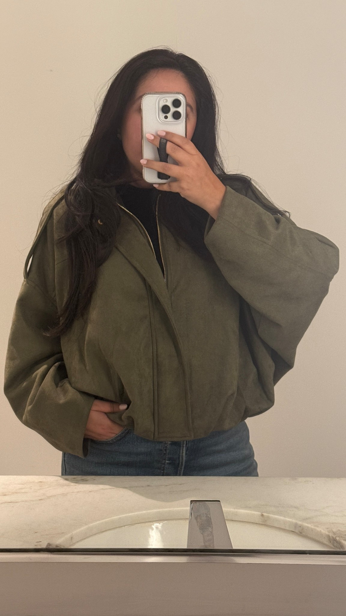 Viral suede jacket with pockets from Amazon! Wearing a size Small. I usually wear a medium/large  

#LTKStyleTip #LTKGiftGuide #LTKSaleAlert