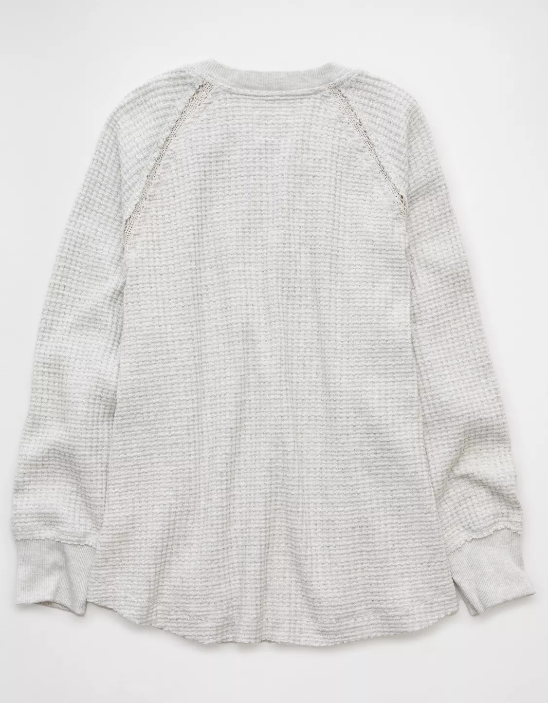 AE Big Hug Notch Neck Waffle Sweatshirt | American Eagle Outfitters (US & CA)