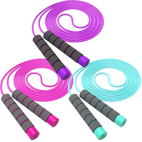 Adjustable Soft Skipping Rope - Toddler Jump Rope With Skin-Friendly Foam Handles For Kids, Boys, Girls, Women, Men - Exercise Activity, Outdoor Fitness | Amazon (US)