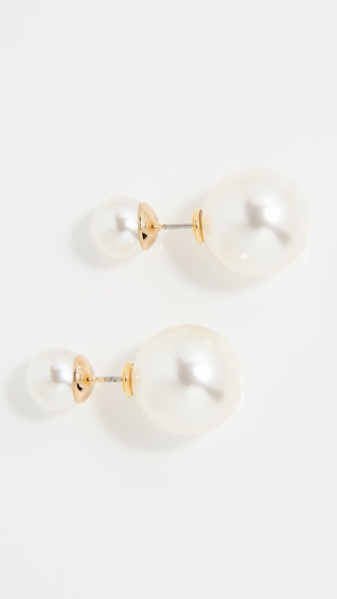 SHASHI Double Ball Pearl Earrings | Shopbop | Shopbop