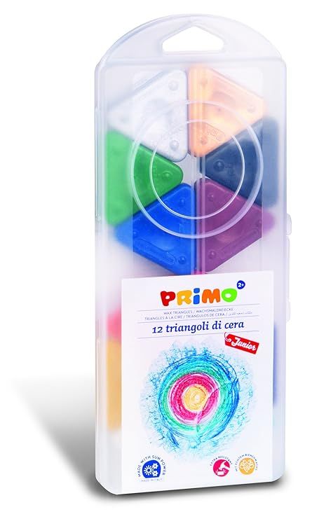 Primo Wax Crayons - Triangles 12 Assorted Colours | Amazon (US)