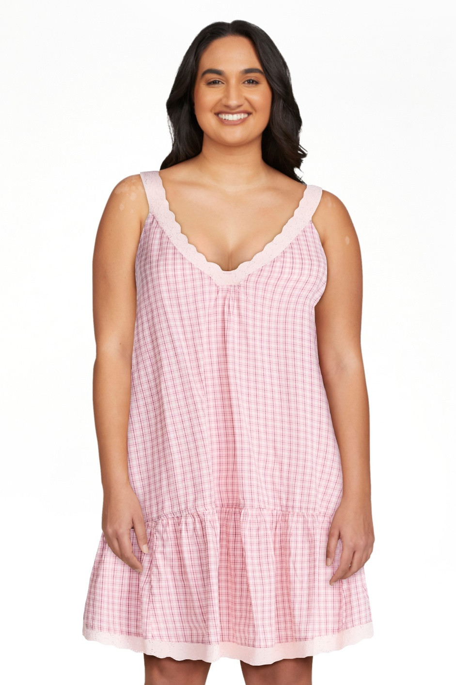 Joyspun Women\u2019s V Neck Woven Sleep Chemise, Sizes XS-3X | Walmart (US)