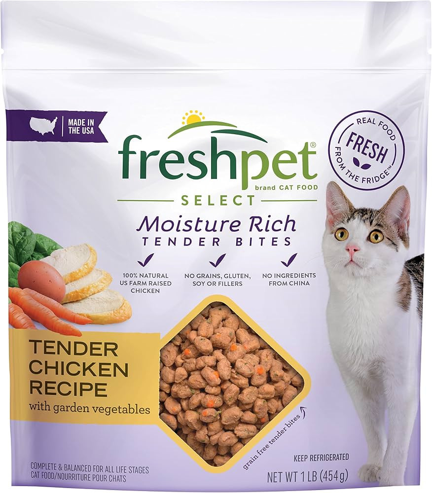 Freshpet Healthy & Natural Cat Food, Fresh Chicken Recipe, 1lb | Amazon (US)