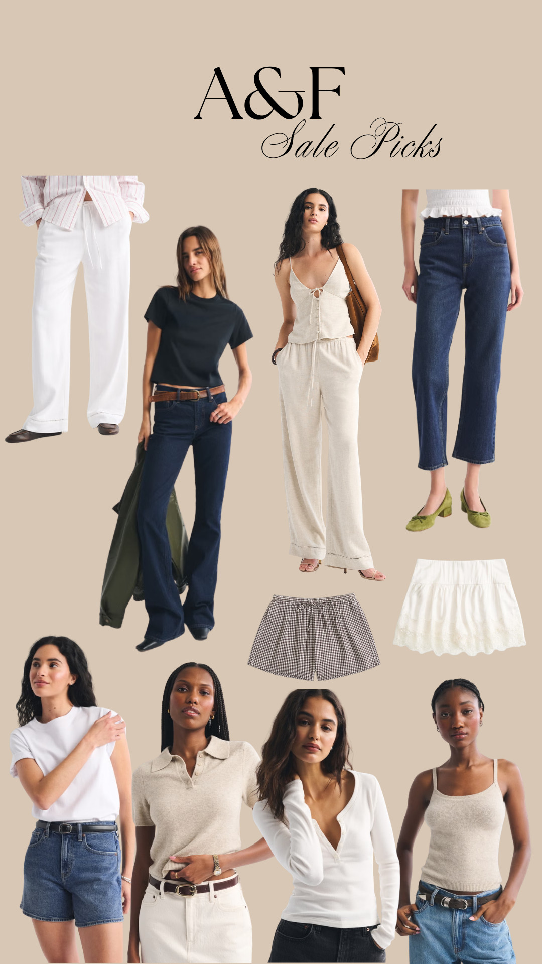 Shop My Favourites in the Abercrombie Spring Sale 
LTK White Denim Jeans, Linen Trousers, Lace Shorts, White Tee  

 #LTKuk #LTKeurope #LTKjeans