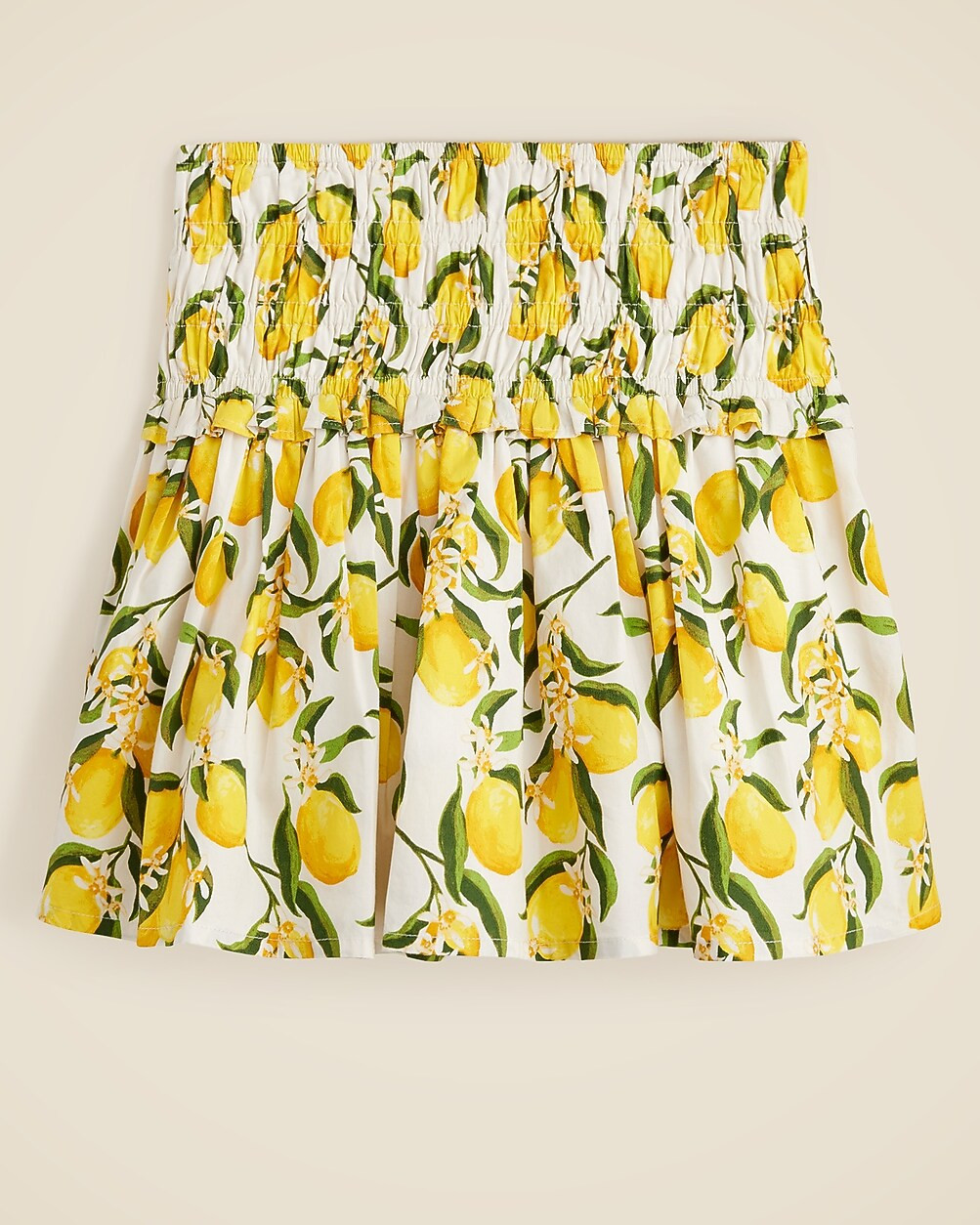 Girls' printed smocked skirt in cotton poplin | J. Crew US