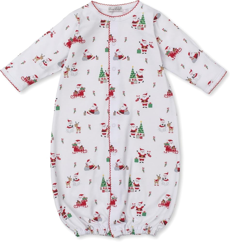 Kissy Kissy Neutral Baby Unisex Infant Christmas Capers Print Convertible Gown | Amazon (US)