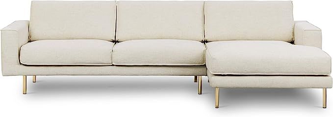 POLY & BARK Miami Right-Facing Sectional Sofa, Alabaster White | Amazon (US)