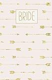 Bride: Rose Gold Blank Wedding Planning Notebook, 110 Lined Pages, 5.25 x 8, Stylish Pink Boho Journ | Amazon (US)
