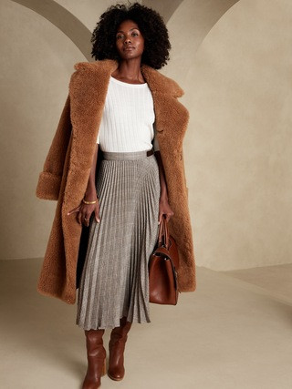 Jacki Pleated Midi Skirt | Banana Republic (US)